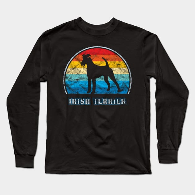 Irish Terrier Vintage Design Dog Long Sleeve T-Shirt by millersye